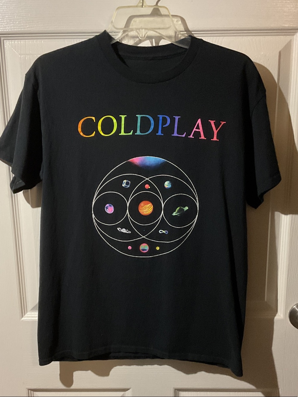 Coldplay Black Short Sleeve Music of the Spheres World Tour Tee